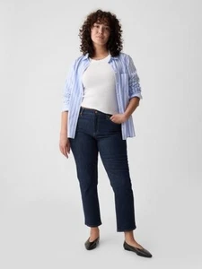 NWT Gap Mid Rise Vintage Slim Jeans Sz 29 / 8S Dark Indigo Ankle Length Short - Picture 1 of 9