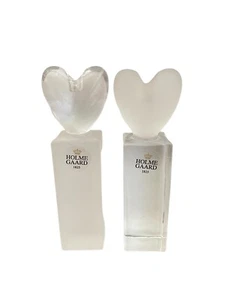 Holmegaard Candlestick Holder Set Of 2 Hearts - Picture 1 of 1