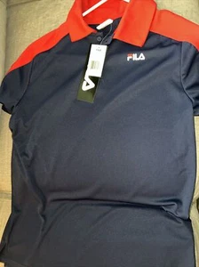 Boys Size 14 To 16 Navy Red Fila Top - Picture 1 of 4
