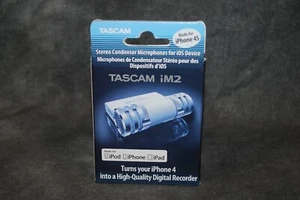 Tascam iM2 Stereo Condenser Microphone for iPhone 4 iPad iPod 30 Pin NEW - Picture 1 of 5