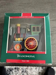 Locomotiva di latta Hallmark 1989 8° e ultimo della serie treno ricordo ornamento in scatola - Foto 1 di 4