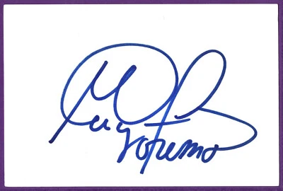 Tarjeta índice autografiada auténtica del campeón de boxeo de peso pesado George Foreman 4x6 Foto 1 de 2