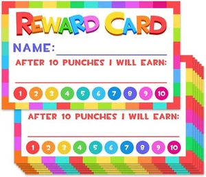 Punch Card for Classroom Kids Rewards 208 Pack - Picture 1 of 5