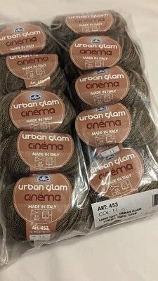 DMC Urban Glam Cinema 羊毛混纺丝带纱,棕褐色,49 码 ea,10 件装 — 第 1/3 张图片