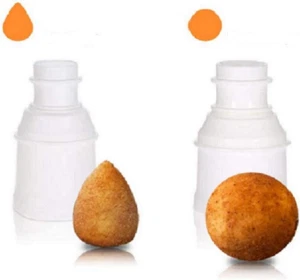 Set of 2 - round & Point Shape Arancini Rice and Vegetable Ball Maker Mold Ball - Picture 1 of 12