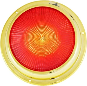 Dr. LED 5 1/2 pulgadas Blanco Rojo Marino LED Luz de Cúpula (Latón) 12V 24V - Imagen 1 de 6