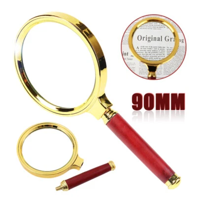 Magnifying Glass 10X Reading Magnifier Handheld 3.5" Lens Jewelry Loupe Loop C# - Image 1 of 4