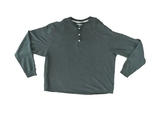 Suéter de hombre Faded Glory marrón manga larga 1/4 botón talla XXL - Imagen 1 de 5