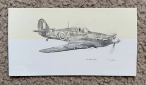 Robert Taylor HURRICANE REMARQUE Aviation Art Print FURY OF ASSAULT? - Picture 1 of 3