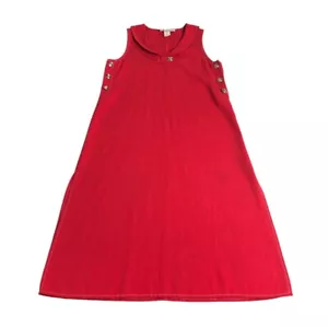 Bedford Fair Lifestyles Kleid Damen XS Petite Red Midi Preppy Maritim Matrose - Bild 1 von 23