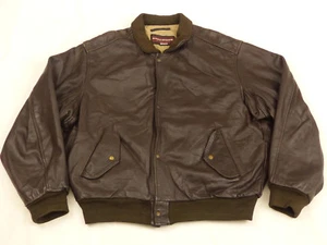 Chevignon Vintage Casual Leather Jacket Always Bomber Brown Dept. XL Tip Top - Picture 1 of 8