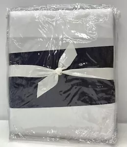 NEW Pottery Barn KIDS Rugby Stripe Organic FULL/QUEEN Duvet Cover~Navy Blue - Picture 1 of 1