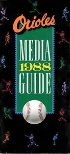 Guía de medios de béisbol 1988 de los Orioles de Baltimore - Imagen 1 de 1