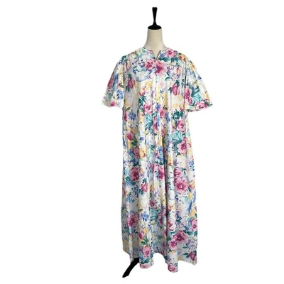 De Colección David Brown Saks Fifth Avenue Kaftan House Vestido Bata Mujer Grande Floral Foto 1 de 4