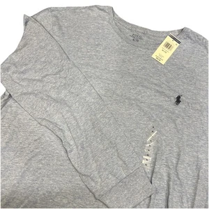 Polo Ralph Lauren Uomo Blu Chiaro Girocollo Manica Lunga Pullover Camicia XL NUOVA CON ETICHETTE - Foto 1 di 8