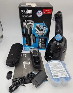 Braun Series 3 Rechargeable Electric Shaver Razor 3090cc w/Clean &Charge Station - Picture 1 of 23
