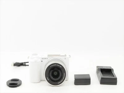 Sony Alpha ZV-E10 White (with 16-50mm Lens) Shutter count 710 Top Mint #23473E - Image 1 of 4
