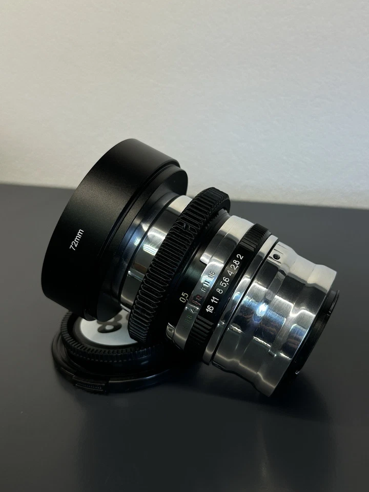 Helios 44m 58mm F2 Soviet Lens Cinemod Silver Sony E Mount Helios Silver Vintage - Image 1 of 4