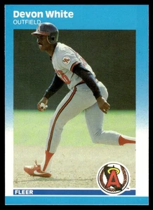 1987 Fleer Update Devon White Rookie California Angels #U-123 - Picture 1 of 2
