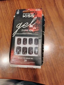 Kiss Gel Fantasy Short Length Burgundy Wine \Black 87755 HFC04X - Bild 1 von 3