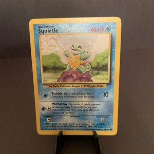 Pokemon TCG: Squirtle 63/102 TCG Unlimited Base Set Common Vintage WOTC LP - Bild 1 von 2