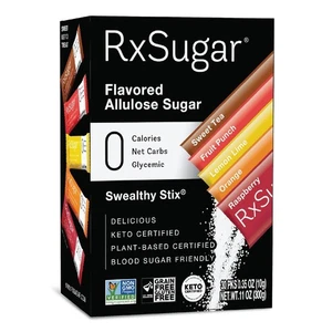 RxSugar Swealthy Stix | 30 Zero Sugar Candy Sticks Packungen | Allulose Süßstoff - Bild 1 von 9