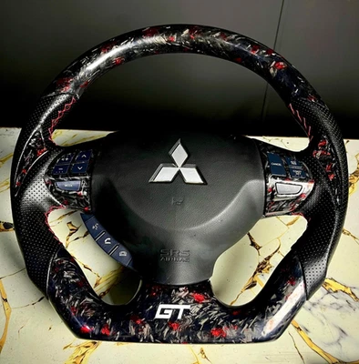 Mitsubishi Lancer Evolution 2007-2016 Forged Carbon Sports Steering Wheel - Image 1 of 4
