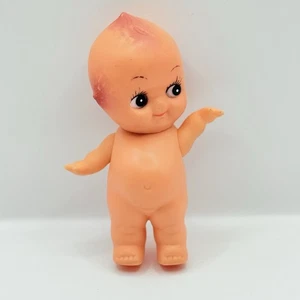 De colección "Muñeca Kewpie" Goma Suave Bebé Taiwán Ojos Azules Rojo Marrón Rizos - Imagen 1 de 8