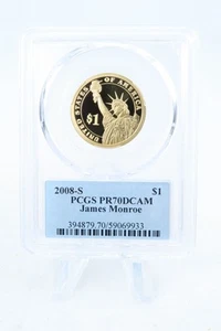2008-S PCGS PR70DCAM James Monroe Presidential Dollar Proof - Picture 1 of 2