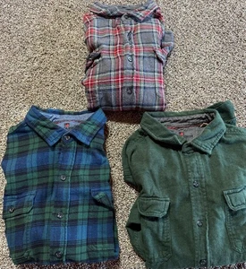 Camicia uomo Woolrich in flanella con bottoni taglia grande a quadri manica lunga lotto di 3 - Foto 1 di 15