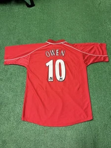 Maglia calcio Reebok FC Liverpool Michael Owen #10 taglia media rossa 2000 MARCATA - Foto 1 di 19