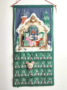 Avon Mouse Christmas Count Down Advent Calendar Vtg 80s Cute Granny Cottage Core - Picture 1 of 13