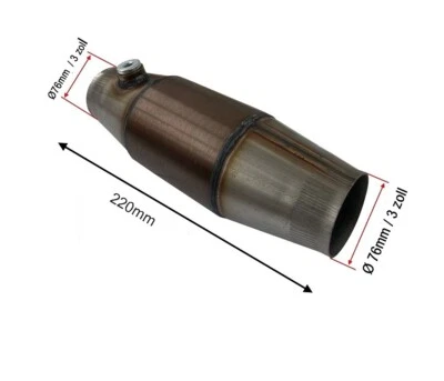 Catalizzatore sportivo 200 celle euro 4 metallo 101mm attacco Ø 76mm = 3 pollici.NUOVO - Immagine 1 di 4