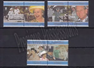 QEII 1997 Golden Wedding Anniversary MNH Stamp Set TUVALU - Picture 1 of 1