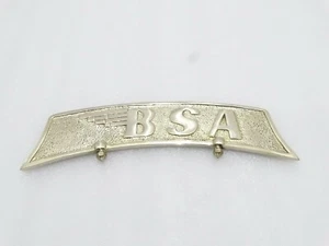 BSA Embossed Front Mudguard Brass Number Plate @(32) - Picture 1 of 3