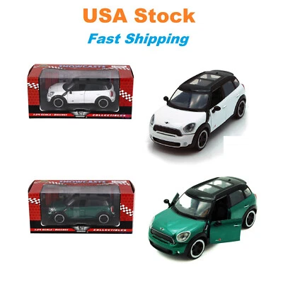 Mini Cooper S Countryman w Sunroof Motor Max Diecast 6.75" 1:24 White/Green NIB - Image 1 of 4