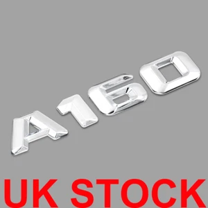 Chrome Silver Rear Trunk Letters 3D Styling Badges AMGs for A 160 Class UK STOCK - Picture 1 of 5