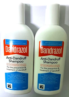 2 x ANTI DANDRUFF SHAMPOO ANTI FUNGAL FORMULA 100ML EACH FREE & FAST UK DELIVERY - Image 1 of 2