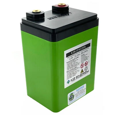 K2 Energy 12V 22Ah K2B12V22EB Lithium Iron Phosphate Battery with BMS - Image 1 of 4