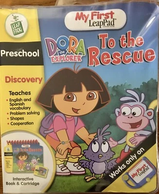 Leap Frog My First LeapPad Dora to the Rescue Preschool Book & Cartridge in Case - Image 1 of 3
