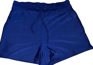 Women’s Swim Bathing Suit Shorts Drawstring Pockets Sz XL Blue UPF 50+ New