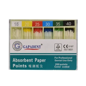 200 Pcs/Box Dental Endodontic Absorbent Paper Gutta Percha Points Sterile #15-40 - Picture 1 of 7