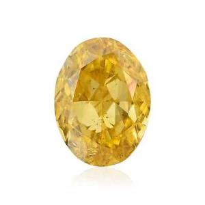 0.51 Ct Natural Fancy Intense Color Orange Diamond Oval I1 GIA Certified Rare - Picture 1 of 6