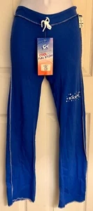 GK “SKATE” GRAPHIC GIRLS MEDIUM ROYAL COTTON ATHLETIC LOUNGE STRIPES PANTS Sz CM - Picture 1 of 9