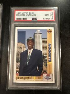1991 UPPER DECK #3 Dikembe Mutombo PSA 10 Gem Mint Qty Available Rookie Card RC