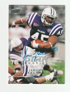 2008 Upper Deck handsigniert #202 Jerome Felton RC, Furman Paladins - Bild 1 von 2