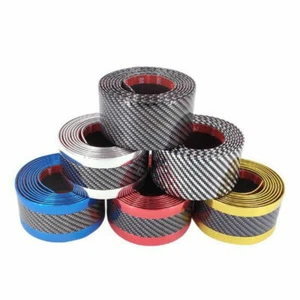 Carbon Fiber Car Sticker Guard Bumper Decal Door Plate Sill Scuff Anti Scratch - Picture 1 of 18