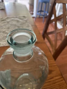 VINTAGE  ANTIQUE MEDICAL APOTHECARY BLUE GLASS BOTTLE 12” - Picture 1 of 5