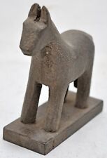 Hand Carved Hard Wood Standing Horse Figurine Rustic Vintage Look Finish
