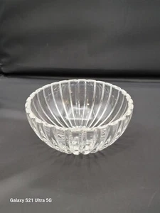 Marquis By Waterford  Clear Crystal Ribbed Round Bowl Palladia Collection 5"Diam - Picture 1 of 12
